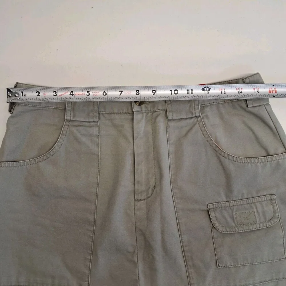 Eddie Bauer Olive 100% Cotton Skirt, Women's Size 10 Pockets - Picture 6 of 7